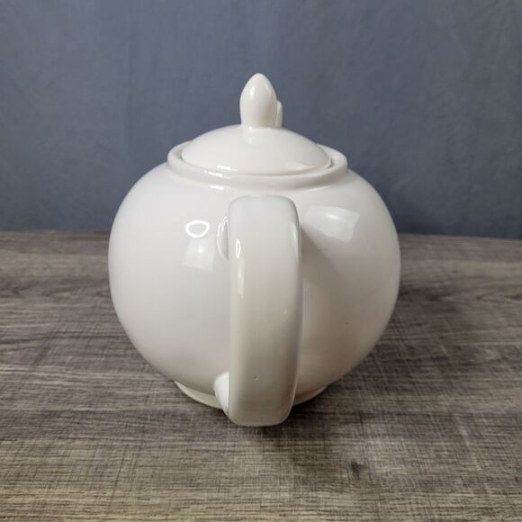 Rae Dunn Artisan Collection White Ceramic‎ Farmhouse Typewriter Font Teapot - Picture 4 of 8